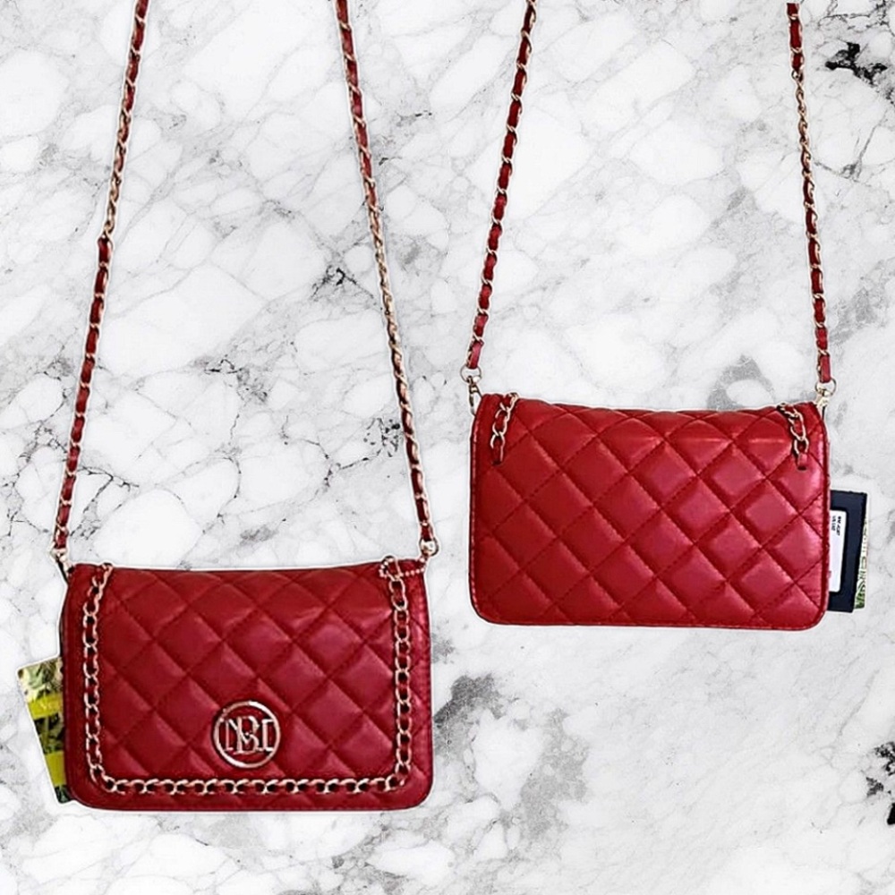 ❤️❤️❤️NWT Bagley Mishka Red Quilted Chain Shoulder Bag. ❤️❤️❤️ - Picture 8 of 10